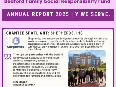 Shepherds is featured in the Westport Weston YMCA Bedford Social Responsibility Fund 2025 Annual Report