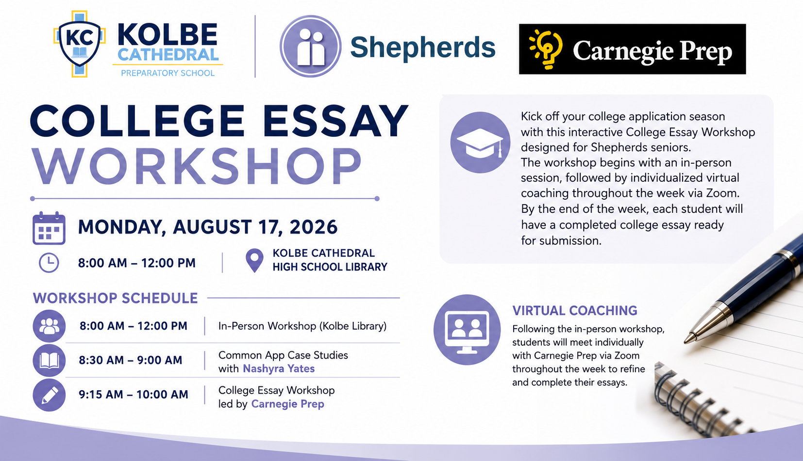 Shepherds KCHS College Essay Writing Workshop